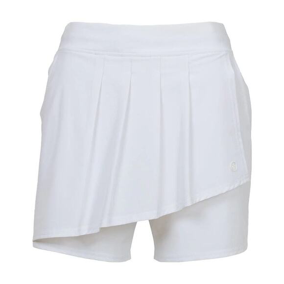 Jofit Cascade White Pleated Ruffle Front UPF50+ Short Skort - Large - Picture 2 of 14